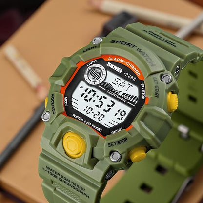 Digital Sports Watch with Rugged Design and Multi Function Display for kids