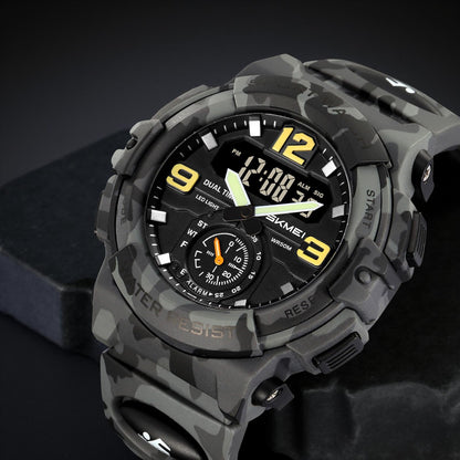 Artistic Dual Display Sports Watch for men