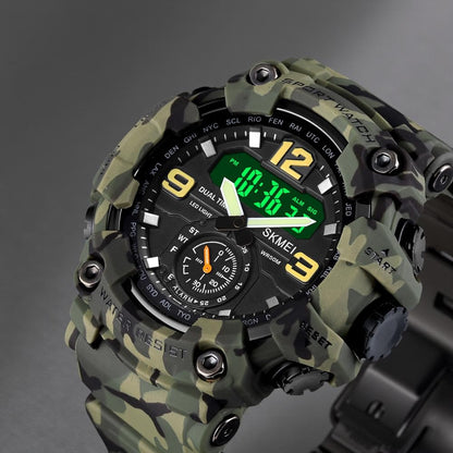 Premium Analog Digital Sports Watch for Men with Dual Time LED Display Alarm and Rugged Design