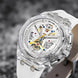 Analog Watch for Men with White Silicone Strap and Round Dial for Casual & Formal Wear