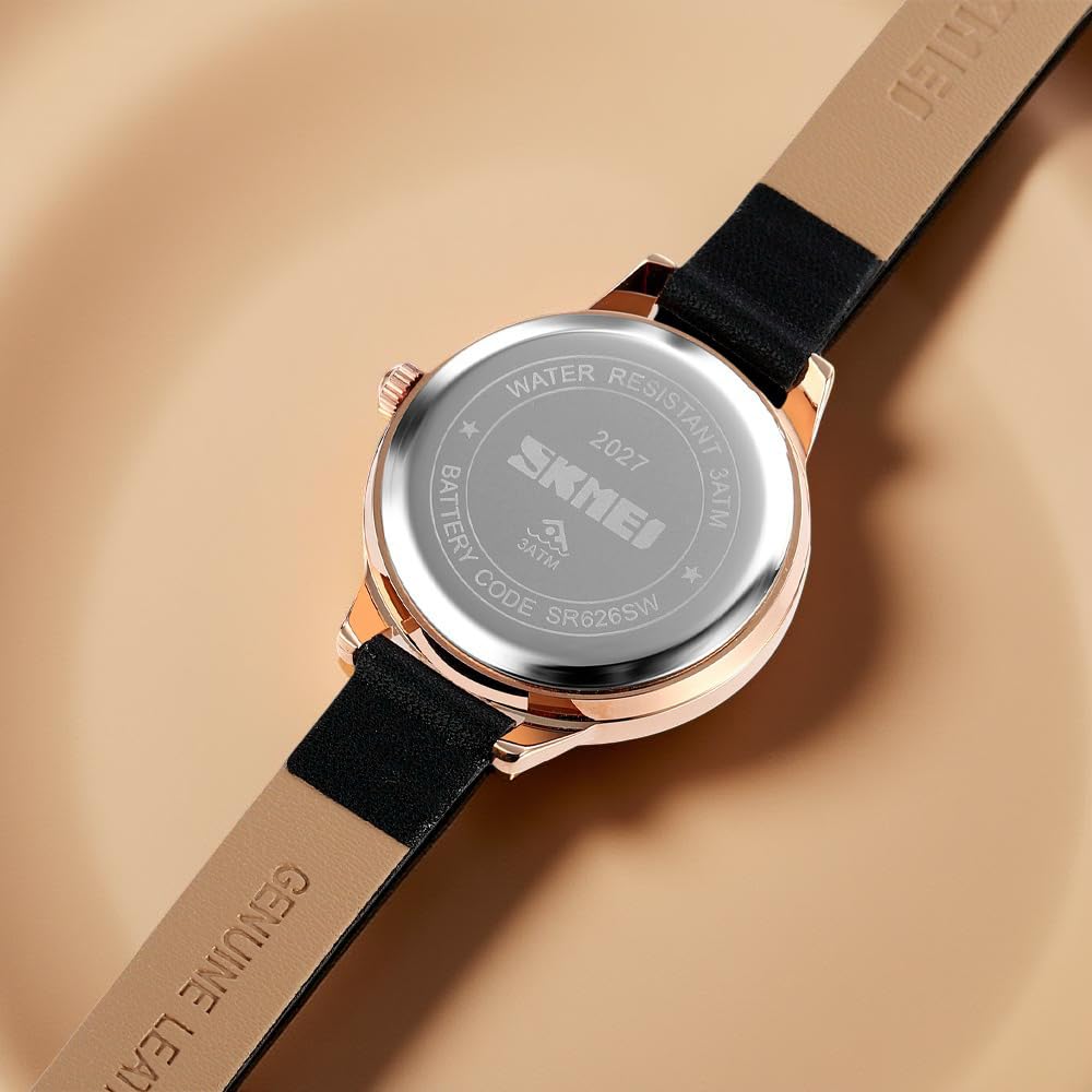 Elegant Women Wristwatch with Sparkling Rhinestone Bezel and Textured Strap