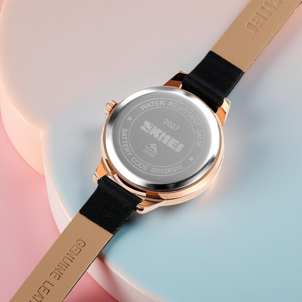 Elegant Women Wristwatch with Sparkling Rhinestone Bezel and Textured Strap
