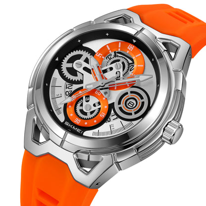 Skmei Quartz Analog Dial Silica Gel Strap Watch for Men - 9349