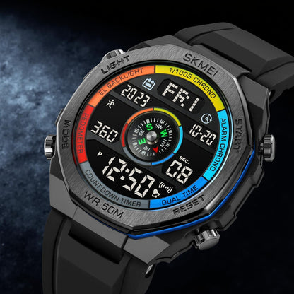 Smart Digital Sports Watch for Men with Multi Function Display and Rugged Outdoor Design