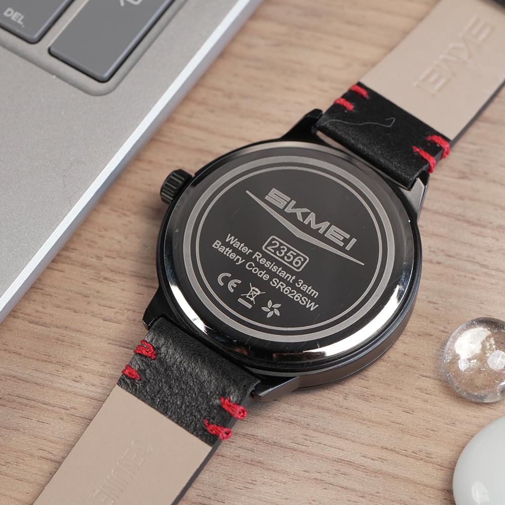 Premium Skeleton Dial Watch for Men – Leather Strap, Designer Mechanical Style Wrist Watch for Casual & Formal Wear