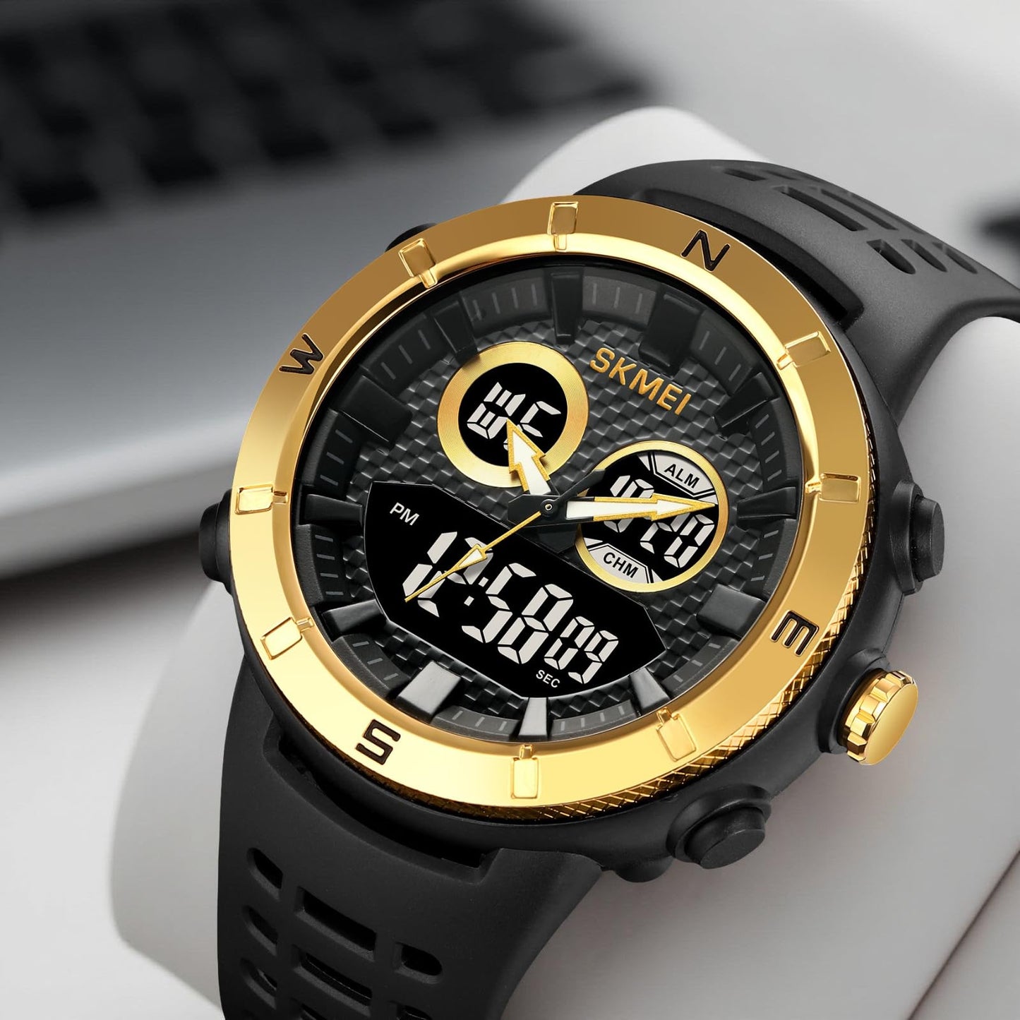 Premium Rugged Sports Watch Dual Display Tactical Wristwatch