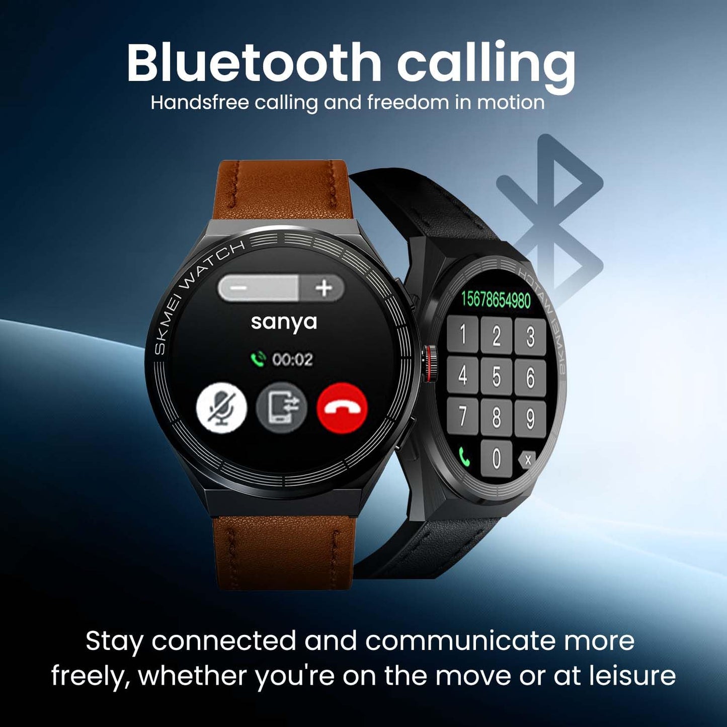 Premium AMOLED Smartwatch with Classic Round Dial and Advanced Fitness Features