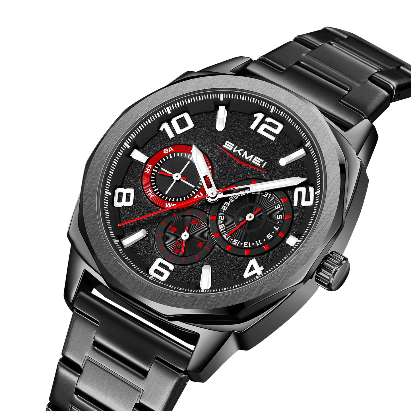 Skmei Quartz Analog Dial Stainless Steel Strap Watch for Men - 9350