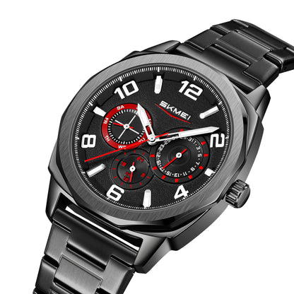 Skmei Quartz Analog Dial Stainless Steel Strap Watch for Men - 9350