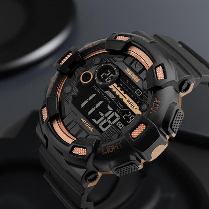 Digital Sports Watch for Men with Alarm Week Display LED Light and Durable Strap