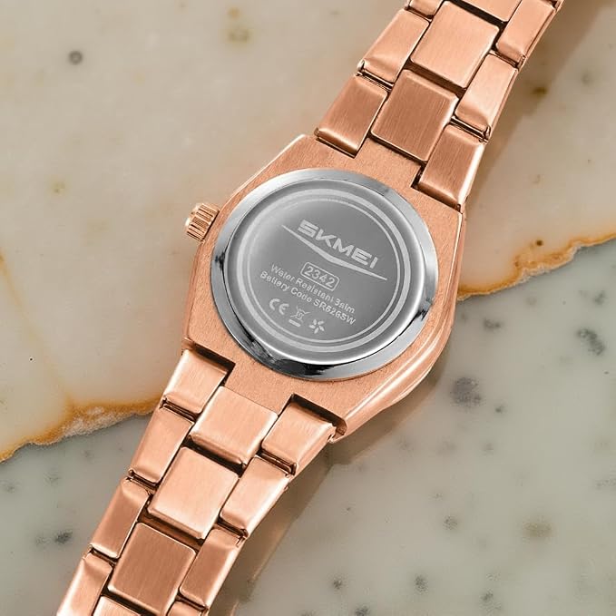 Elegant Crystal Accent Analog Watch for Women
