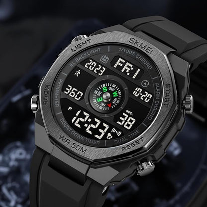 Smart Digital Sports Watch for Men with Multi Function Display and Rugged Outdoor Design
