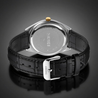 Luxury Celestial Quartz Wristwatch Embossed Leather Band with Crystal Star Dial
