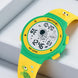 Digital Watch for Kids with Yellow-green Polyurethane Strap and Round Dial for Casual & Formal Wear