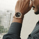 Analog-Digital Watch for Men with Rose Gold Metal Strap and Round Dial for Casual & Formal Wear