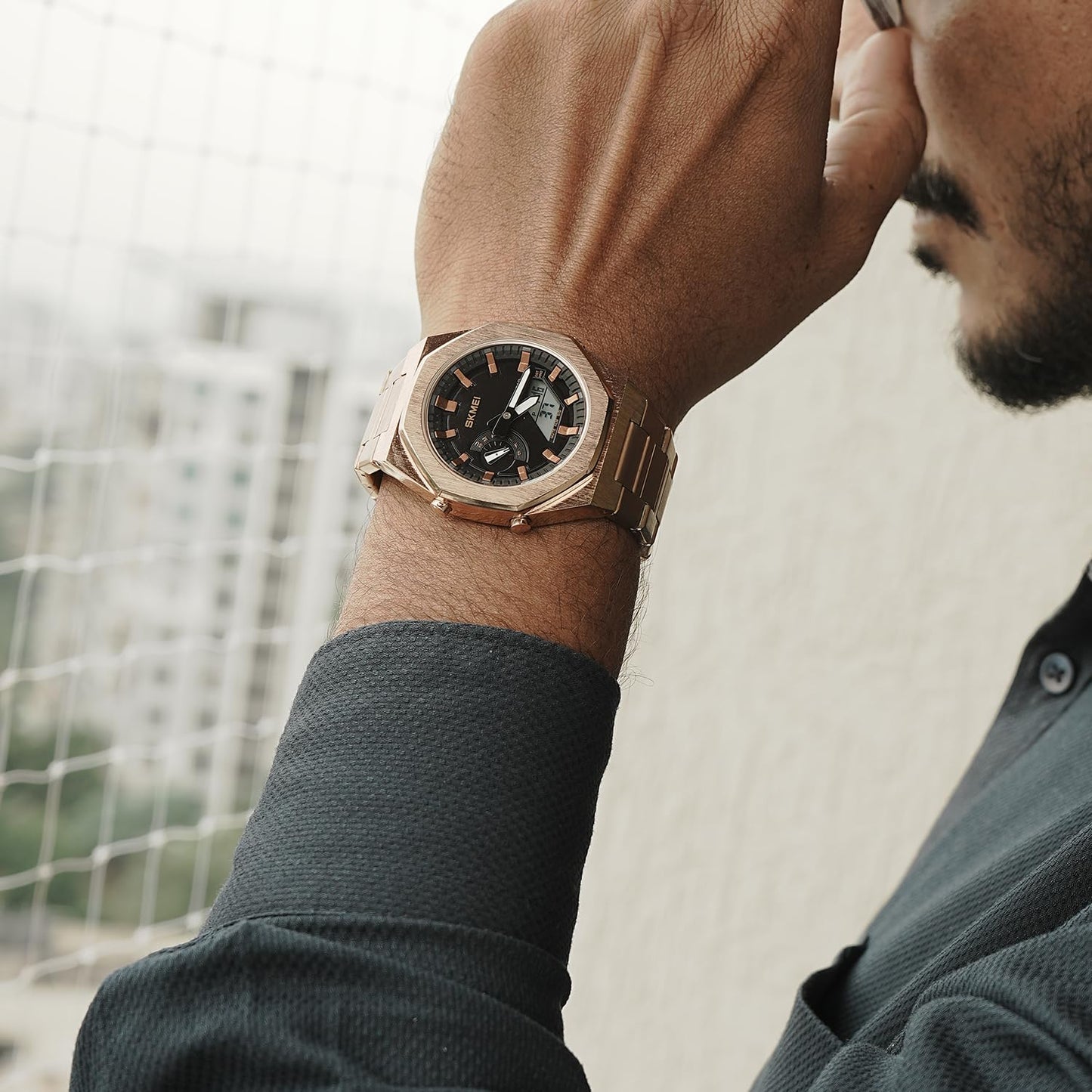 Men Watch Dual-Display Electronic Watch With Luminous 50m Waterproof Watch Fashion Multifunctional Sports Watch For Men