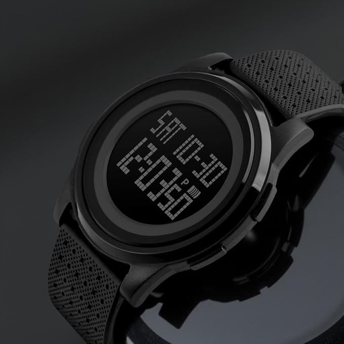 Premium Digital Watch for Men with Round Dial LED Display Date Week Feature and Comfortable Strap
