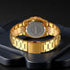 Analog Watch for Men with Gold Stainless Steel Strap and Round Dial for Casual & Formal Wear