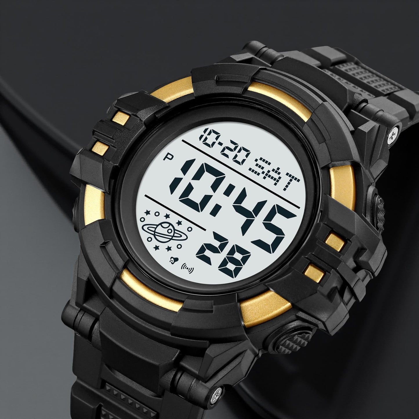 Rugged Digital Sports Watch for Men with Outdoor Style and Multi Function Display