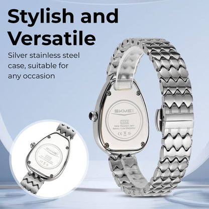 Skmei Quartz Analog Dial Stainless Steel Strap Watch for Women - 2332