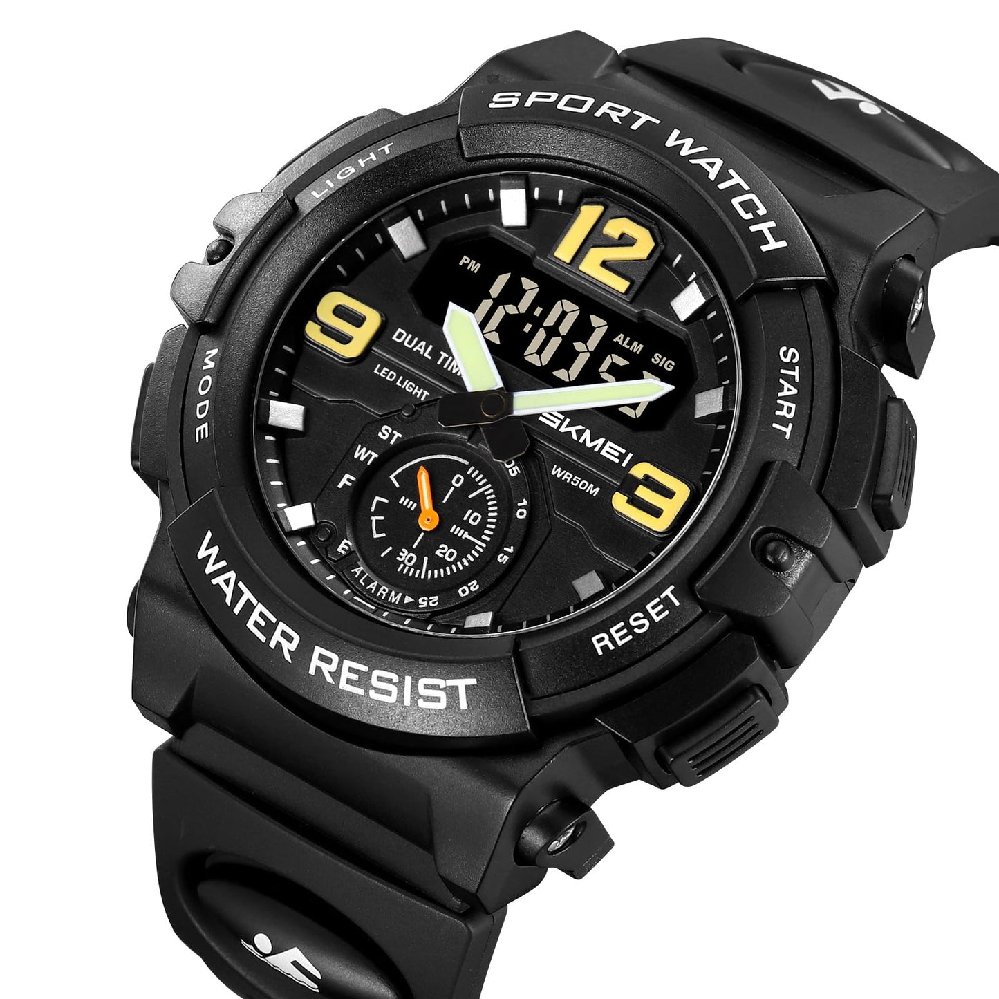 Artistic Dual Display Sports Watch for men