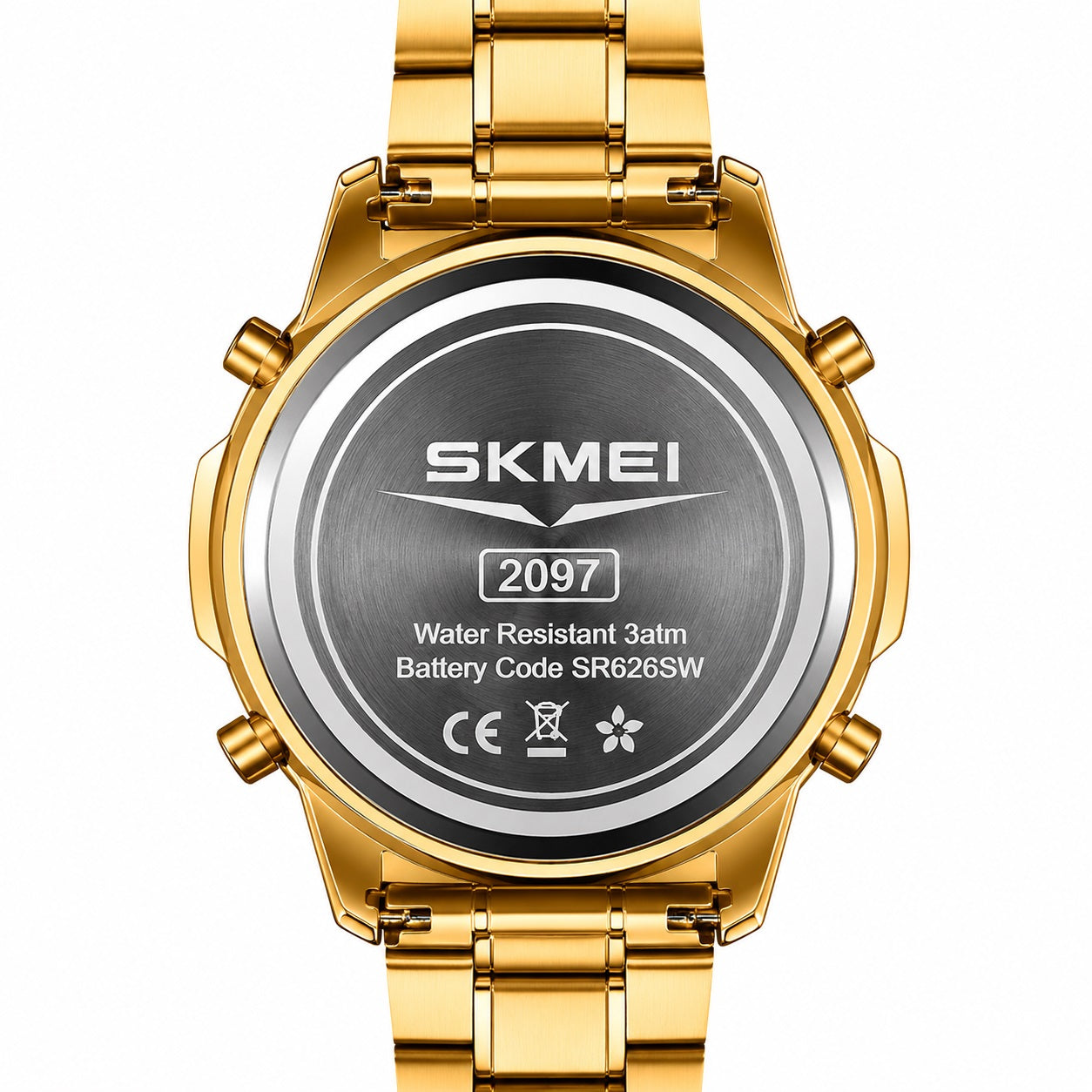Digital Watch with Stainless Steel Strap for men