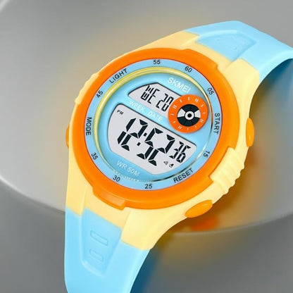 Digital Sports Wrist Watch with Alarm and Chronograph for kids