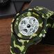 Digital Watch for Kids with Army Green Camouflage Polyurethane Strap and Round Dial for Casual & Formal Wear