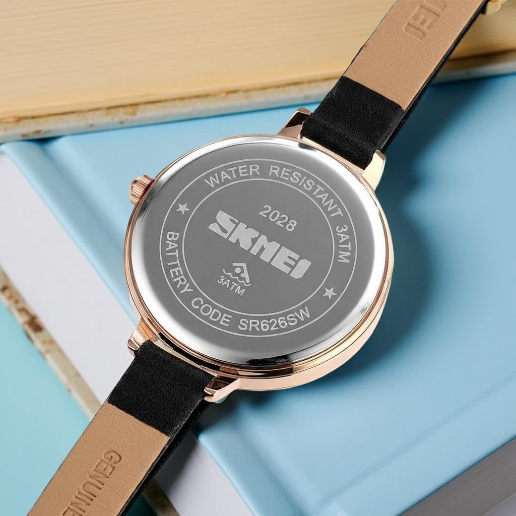 Elegant Analog Quartz Timepiece for women with Crystal Accents and Textured Strap