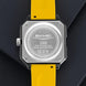 Rolling Watch for Men with Yellow Silicone Strap and Round Dial for Casual & Formal Wear