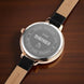 Analog Watch for Women with Black Leather Strap and Round Dial for Casual & Formal Wear