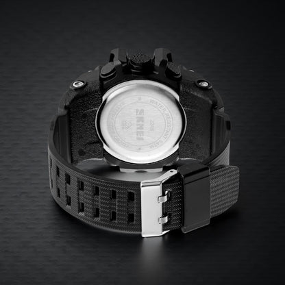 Rugged Digital Sports Watch for Men with Dual Time Display and Outdoor Adventure Style