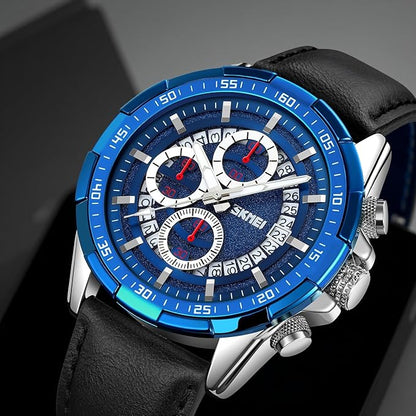 Luxury Analog Watch for Men with Designer Dial and Premium Leather Strap