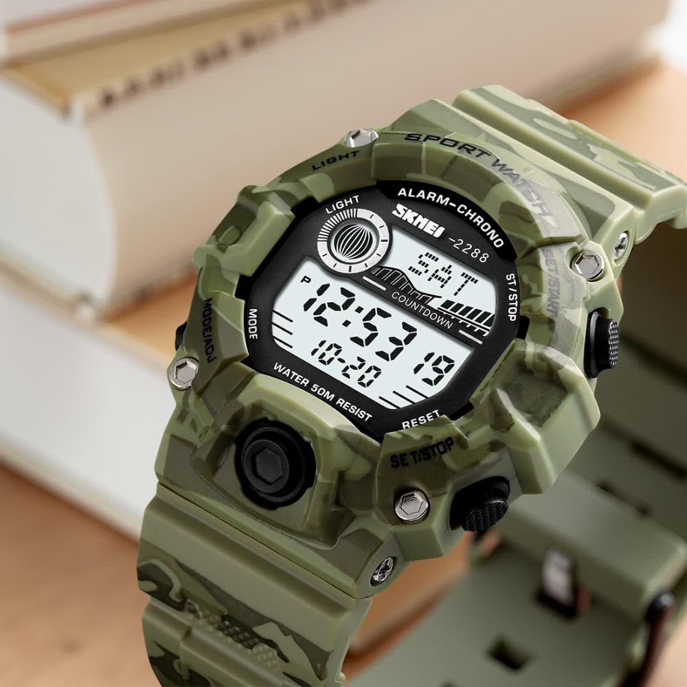 Digital Sports Watch with Rugged Design and Multi Function Display for kids
