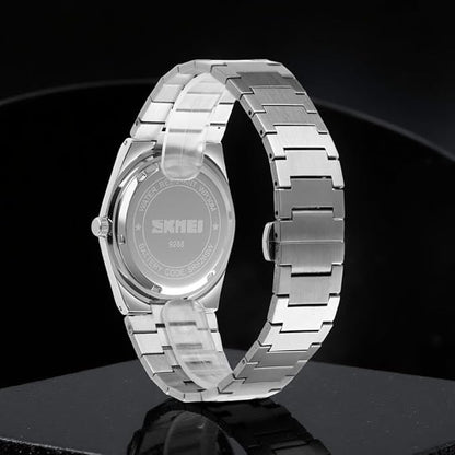 Men's Analog Quartz Stainless Steel Watch All-in-one Fashion, Water Resistant, Supply Calendar Week