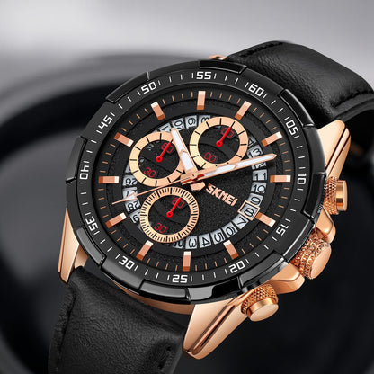 Luxury Analog Watch for Men with Designer Dial and Premium Leather Strap