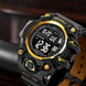 Digital Watch for Men with Black Silicone Strap and Round Dial for Casual & Formal Wear