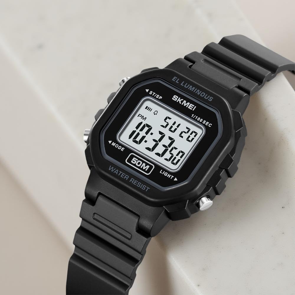 Classic Digital Watch for Men and Boys with Retro Style Display and Comfortable Strap