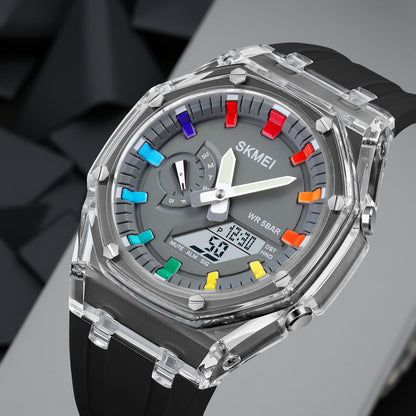 Analog Digital Watch Multi Function Sports Watch with LED Display, Alarm, Stopwatch & Durable Strap