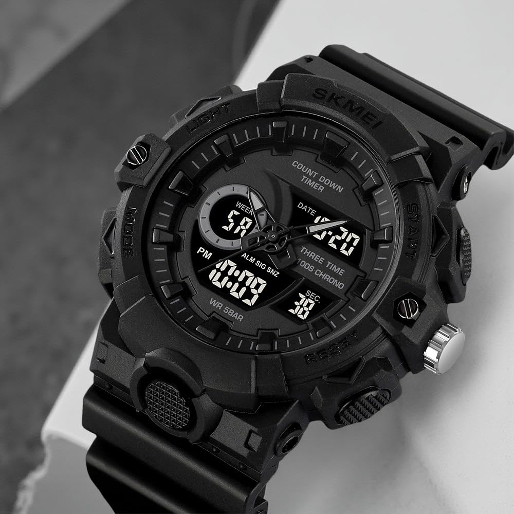 Premium Analog Digital Sports Watch for Men with Rugged Outdoor Design and Multi Function Display