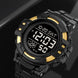 Digital Watch for Men with Black Polyurethane Strap and Round Dial for Casual & Formal Wear