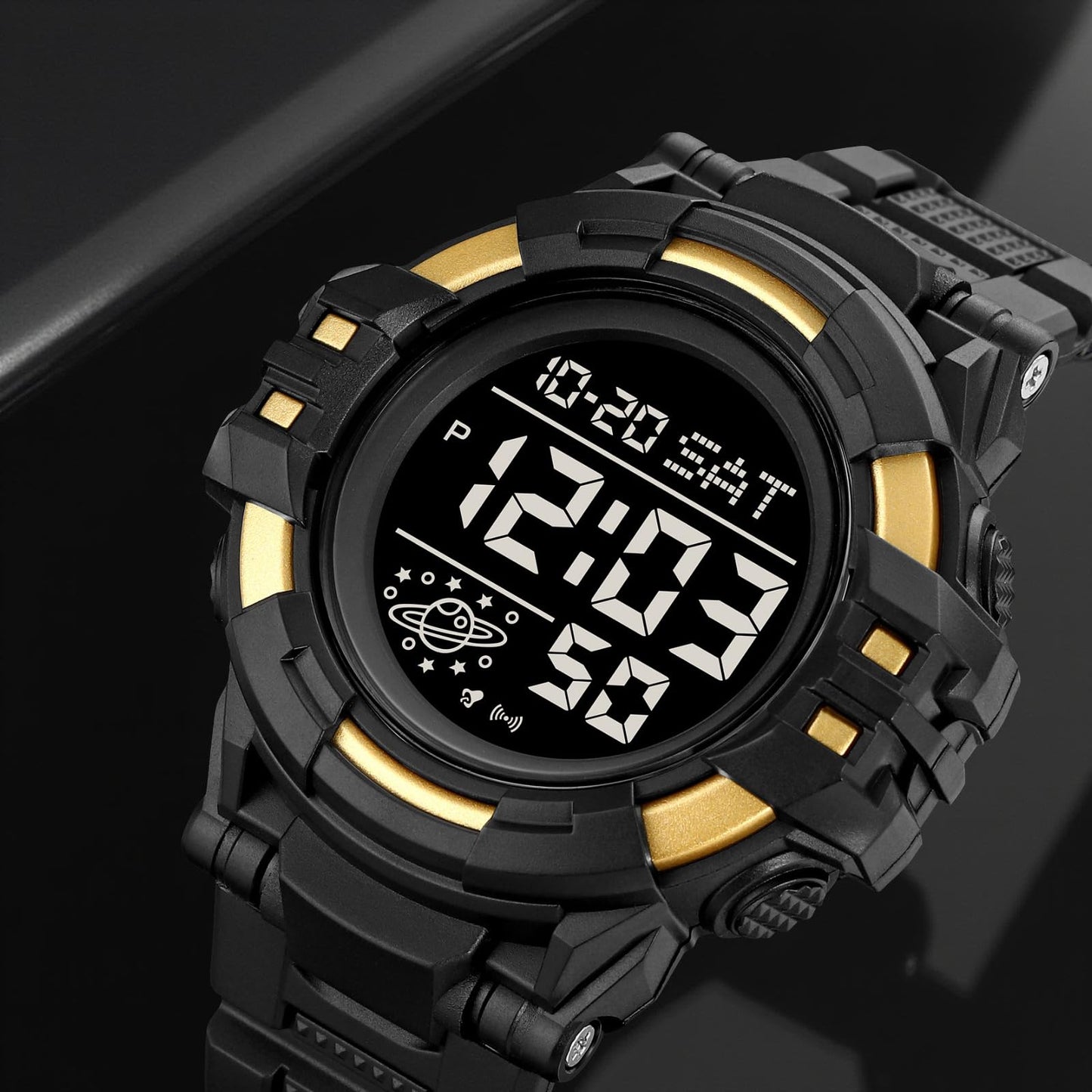 Rugged Digital Sports Watch for Men with Outdoor Style and Multi Function Display