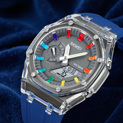 Analog Digital Watch Multi Function Sports Watch with LED Display, Alarm, Stopwatch & Durable Strap