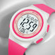 Digital Watch for Kids with Rose Red Polyurethane Strap and Round Dial for Casual & Formal Wear