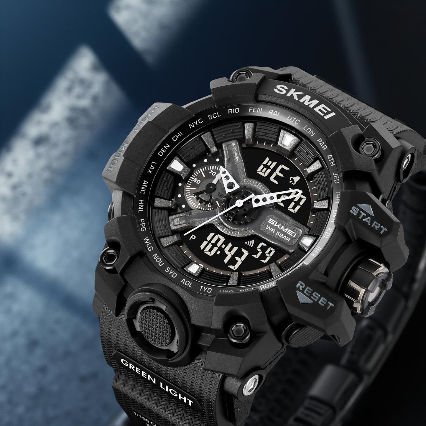 Rugged Dual Display Sports Watch for Outdoor Adventures for men