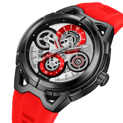 Skmei Quartz Analog Dial Silica Gel Strap Watch for Men - 9349