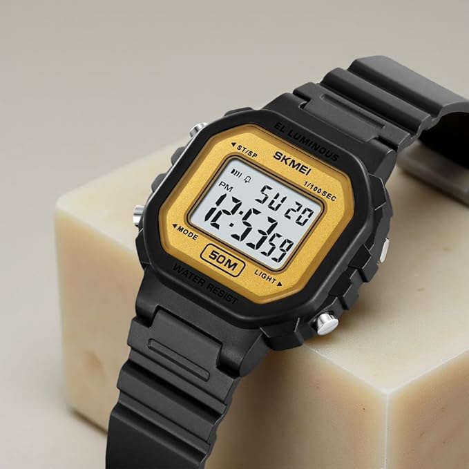 Classic Digital Watch for Men and Boys with Retro Style Display and Comfortable Strap