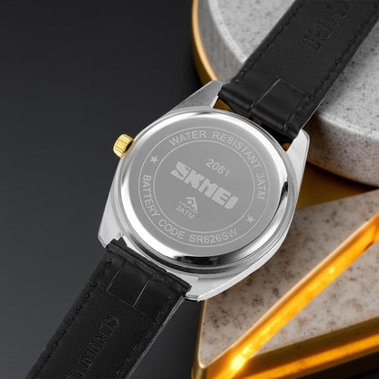 Premium Men's Analog Dress Watch Textured Dial & Embossed Leather Strap