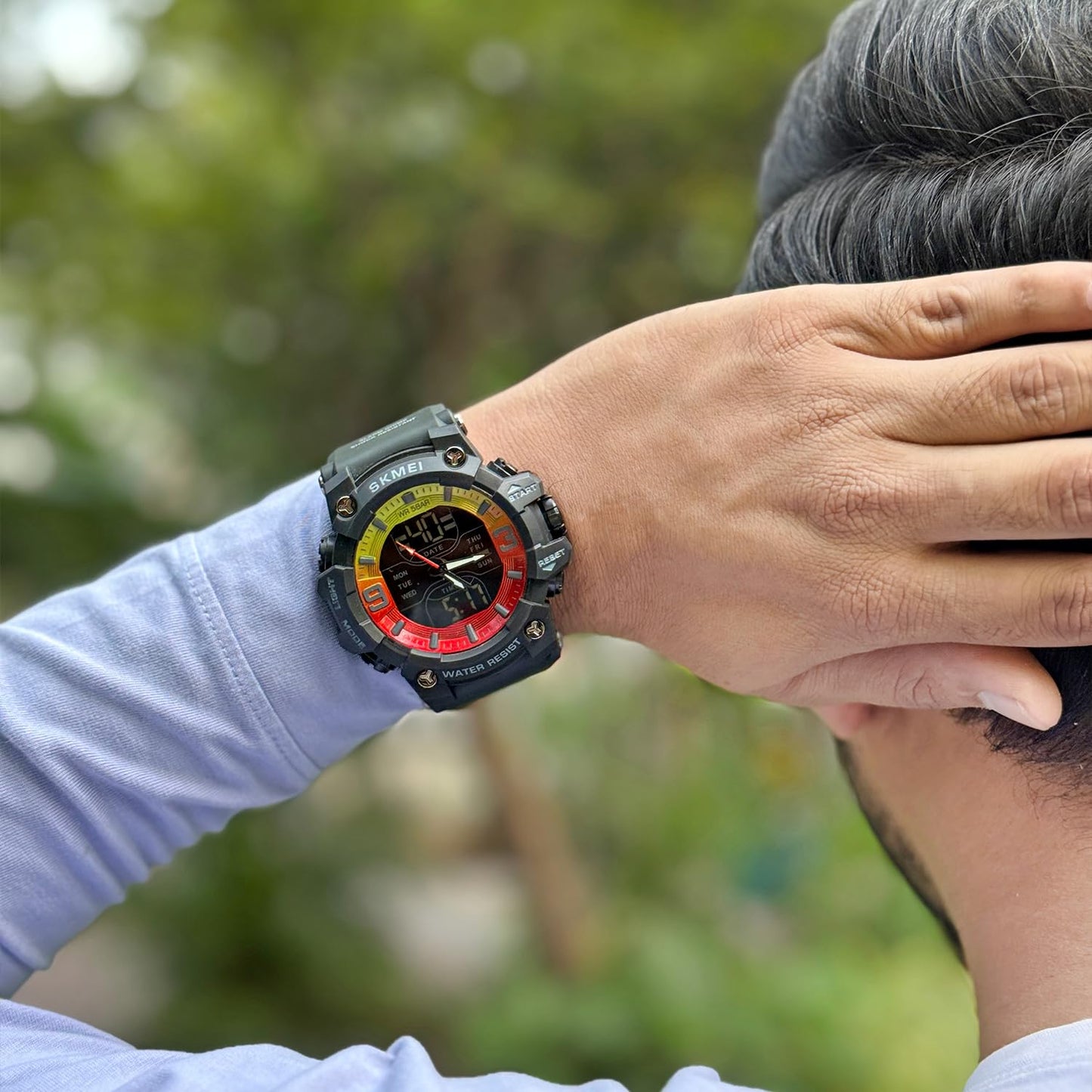 Rugged Analog Digital Sports Watch for Men with Multi Function Display and Outdoor Style