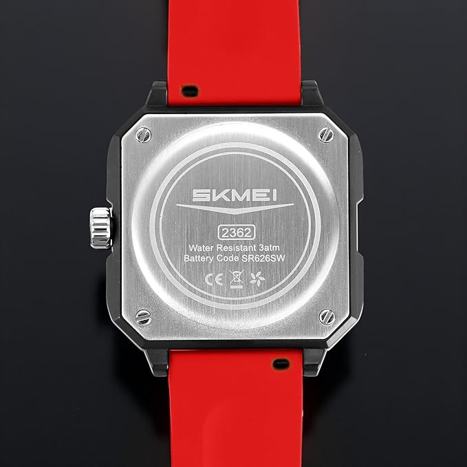 Silicone Men’s Analog Quartz Sports Watch Waterproof & Trendy Wheels Rolling Design